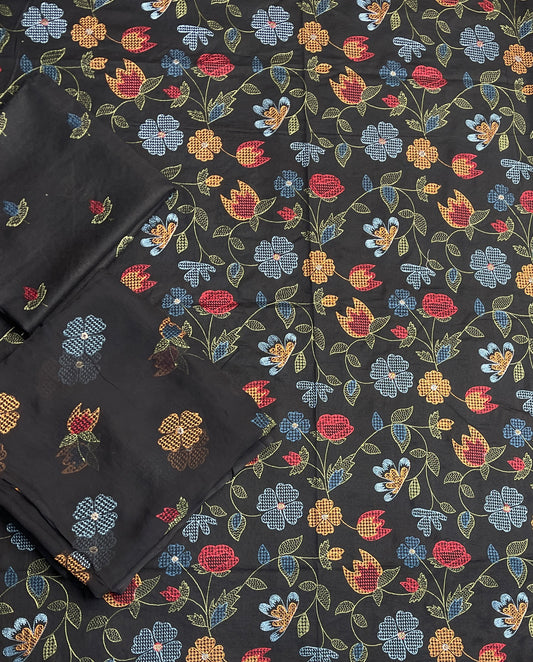 Khoobsurat by nur emb karandi 3pc suit with chiffon dupatta