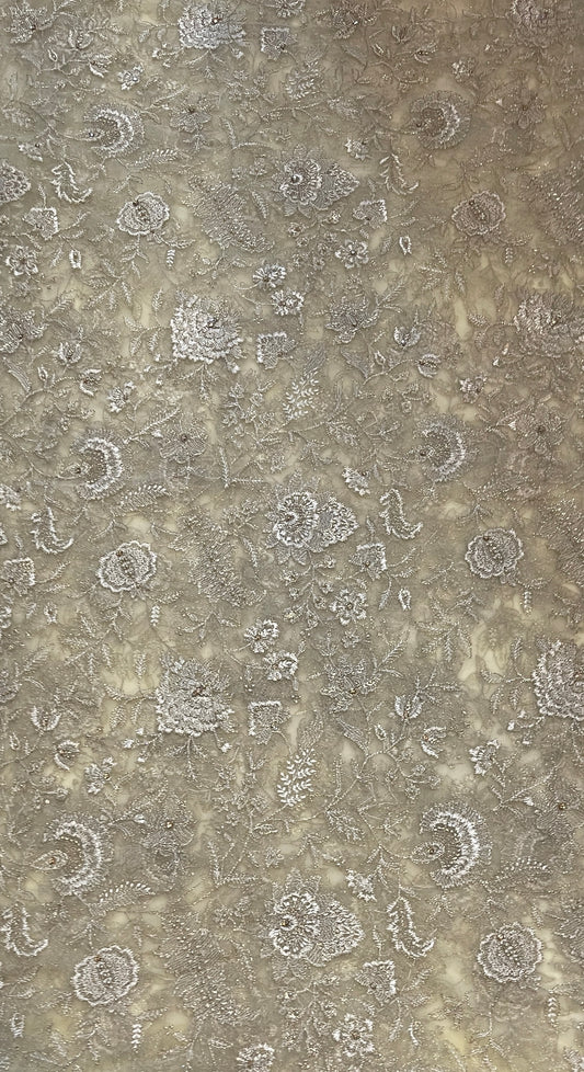 Bareeze formal net 2pc suit shirt and dupatta