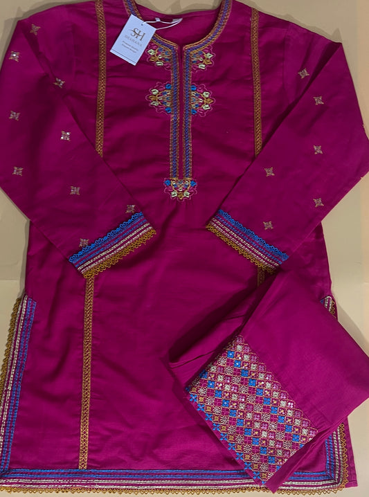 Shahana kids emb khadar 2pc