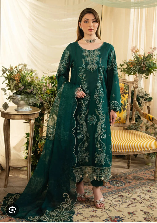 💯 Original Aneela Rizwan luxury lawn 3pc suit