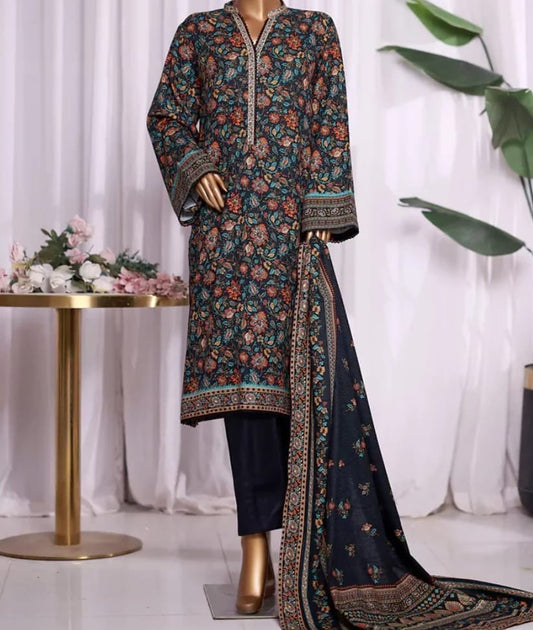 Binsaeed printed Khaddar 3pc