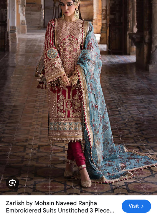 Same as MNR formal 2pc suit shirt dupatta unstitch Advance Booking & Advance payment