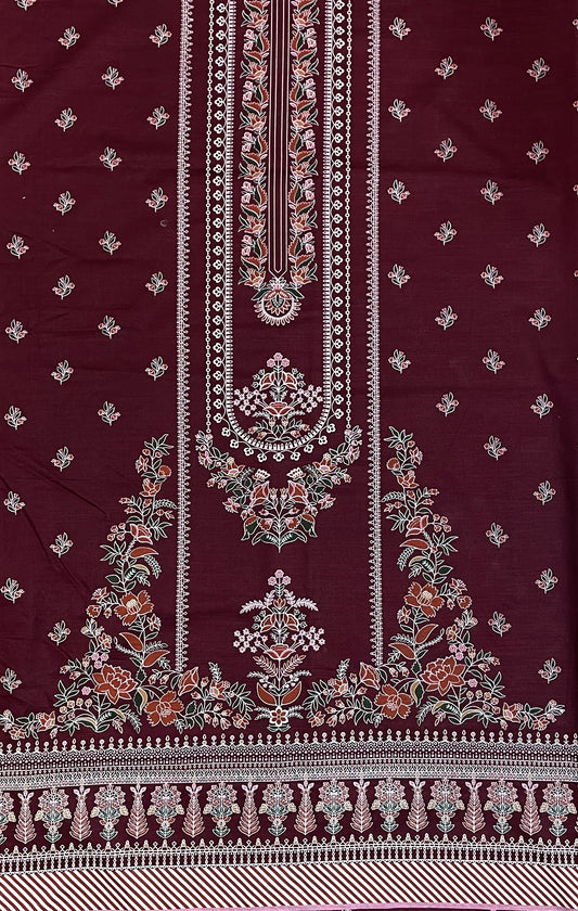 Limelight printed khadar 3pc suit unstitch