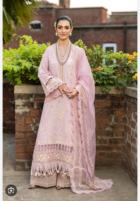 💯 Original Maryam hussain luxury lawn 3ps suit