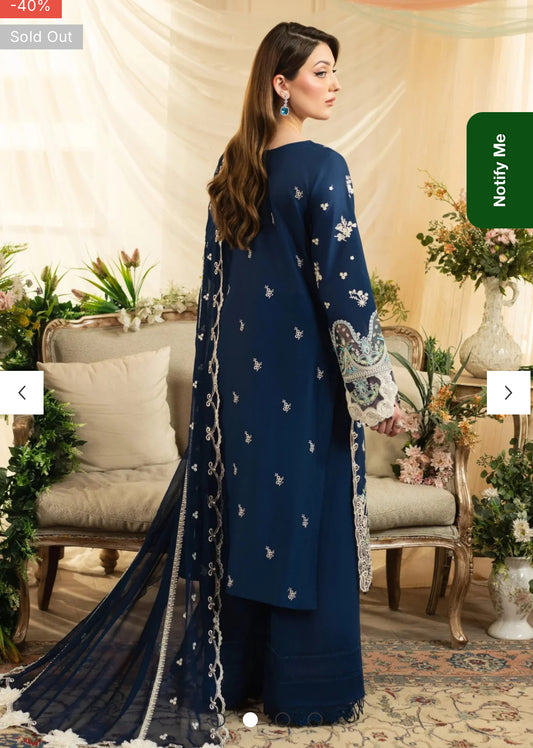 💯 Original Aneela Rizwan luxury lawn 3pc suit