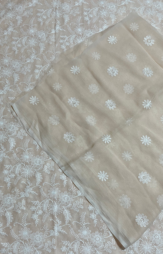 Khoobsurat emb 3pc suit swiss lawn with chiffon dupatta