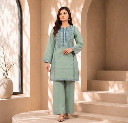 Sapphire emb lawn 2pc