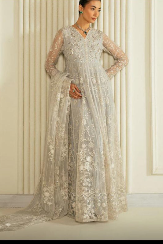 Cross stitch formal maxi organza dupatta 2.5 yard