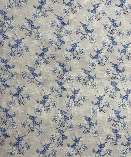 Cross stitch printed 3pc suit rawsilk with silk dupatta