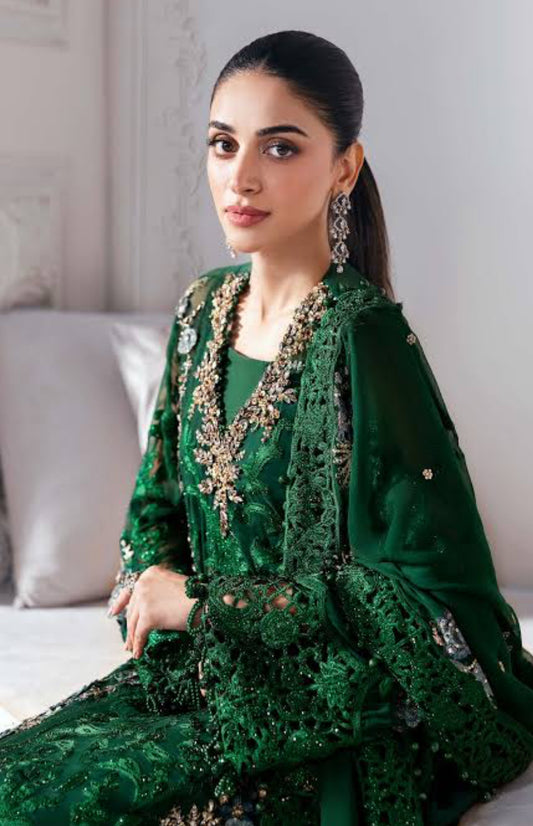 Same as Maria B formal 3pc suit chiffon Advance Booking & Advance payment