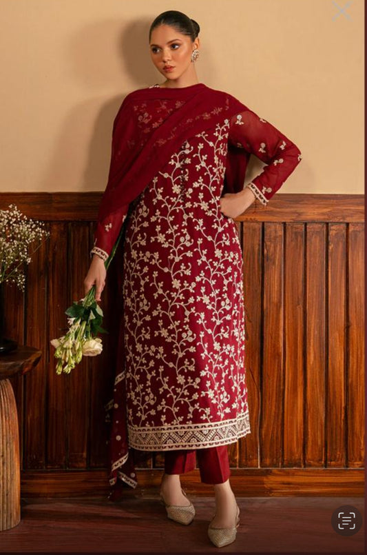 Cross stitch formal 3pc suit chiffon