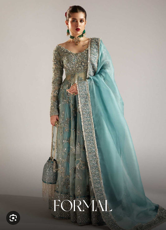 Same as Hussain Rehar formal 3pc suit organza Advance Booking & Advance payment