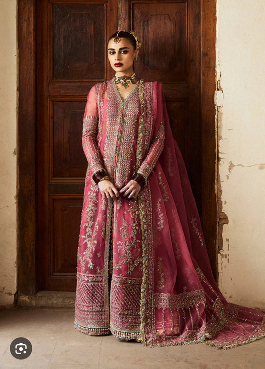 Same as Hussain Rehar formal 3pc suit organza unstitch Advance Booking & Advance payment
