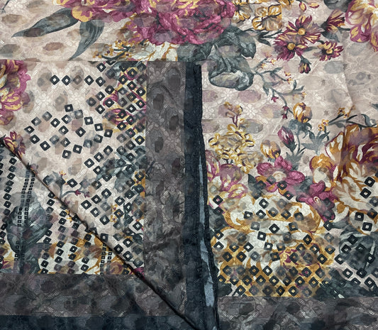Sapphire printed net jaquard dupatta