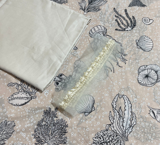 Cross stitch printed 2pc suit lawn