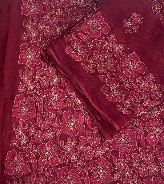 Bareeze china pure crinkle chiffon 2pc shirt dupatta