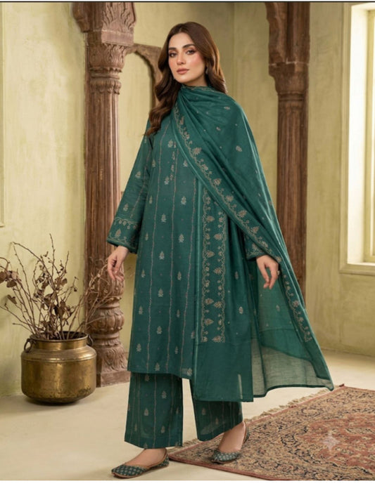Kayseria printed khadar 2pc shirt dupatta