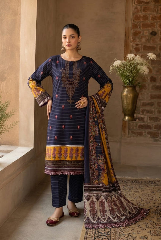 Gul Ahmed printed winter 3pc