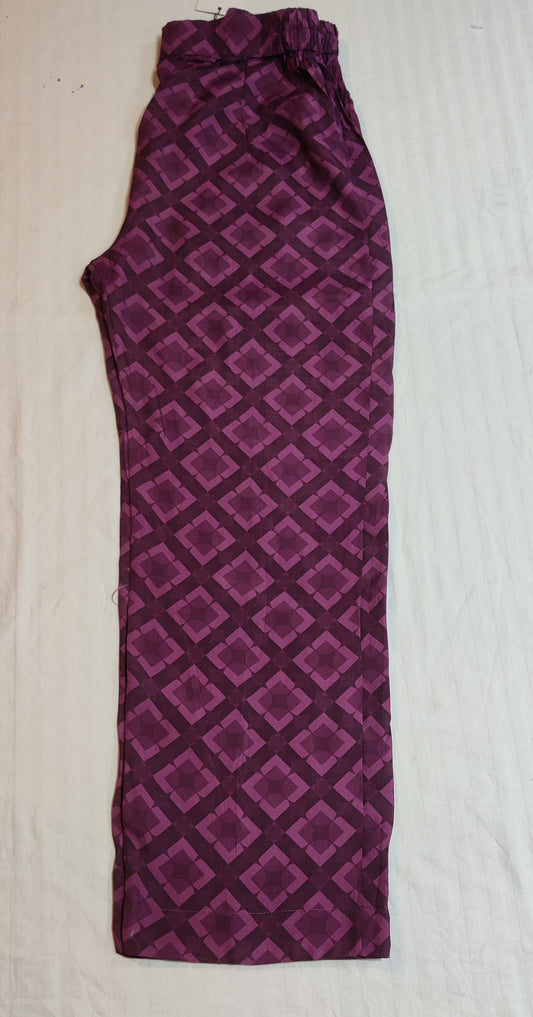 Sapphire printed silk trouser