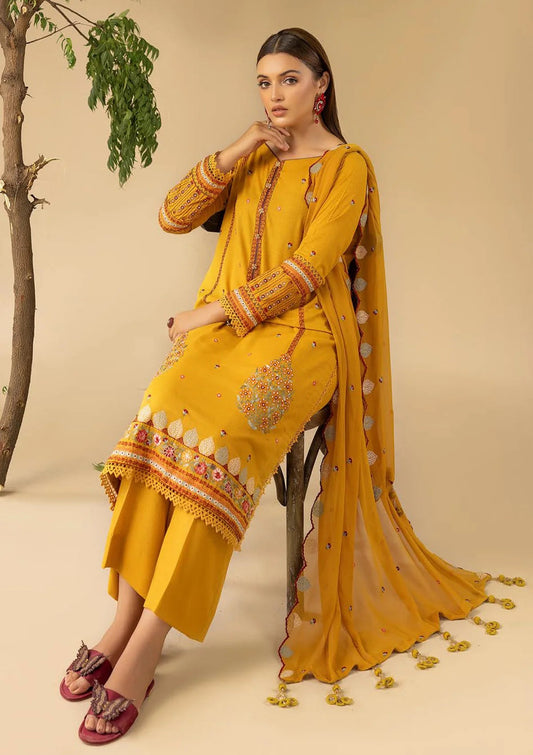 Shamiyana by khoobsurat emb karandi 3pc with chiffon dupatta