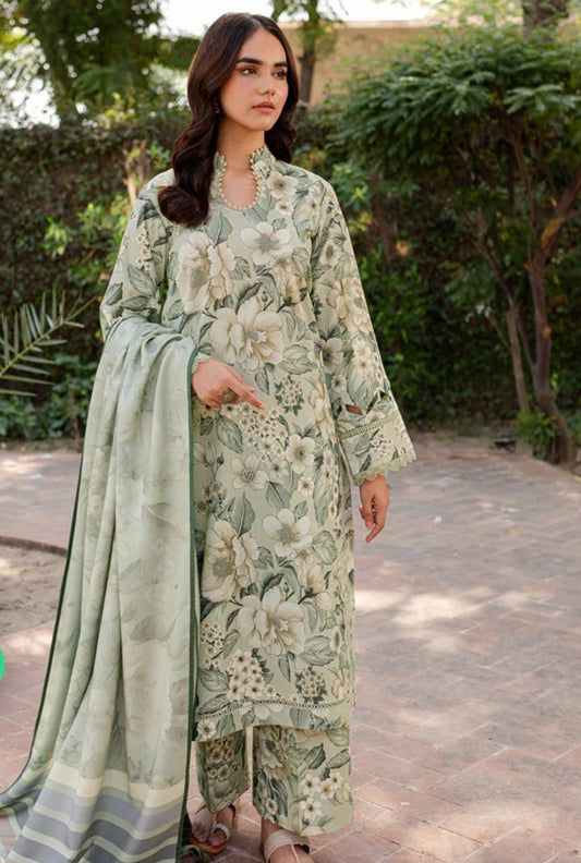 Farasha by baroque printed 3pc suit Khaddar