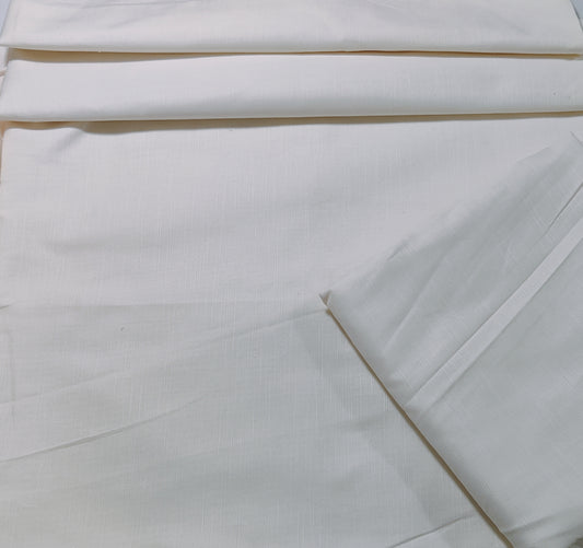 Cross stitch plain Khaddar 2pc white