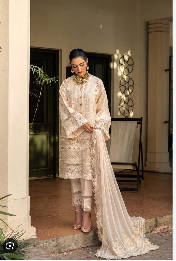💯 Original Maryam Hussain luxury lawn 3pc suit