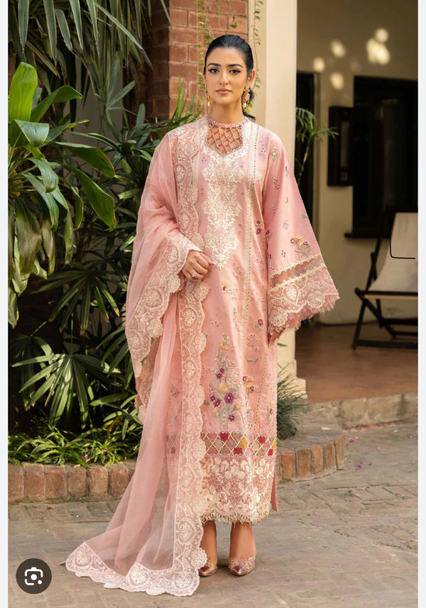 💯 Original Maryam Hussain luxury lawn 3pc suit