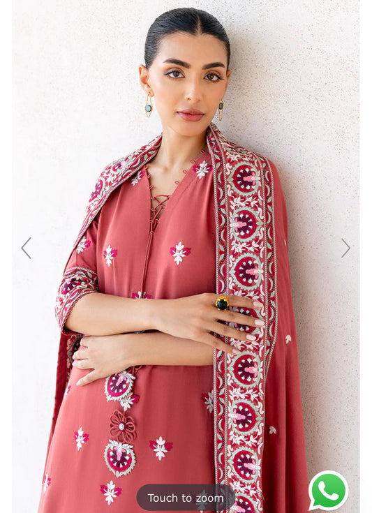 Cross stitch emb 3pc suit linen