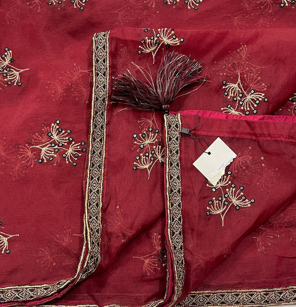 Sapphire emb dupatta organza