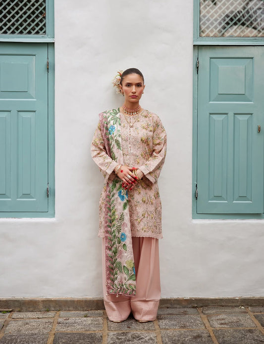 Sapphire emb zari lawn shirt chest 20 length 34.5