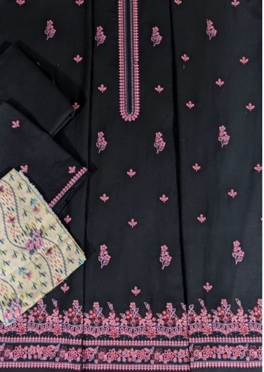 Cross stitch emb khaddar 3pc