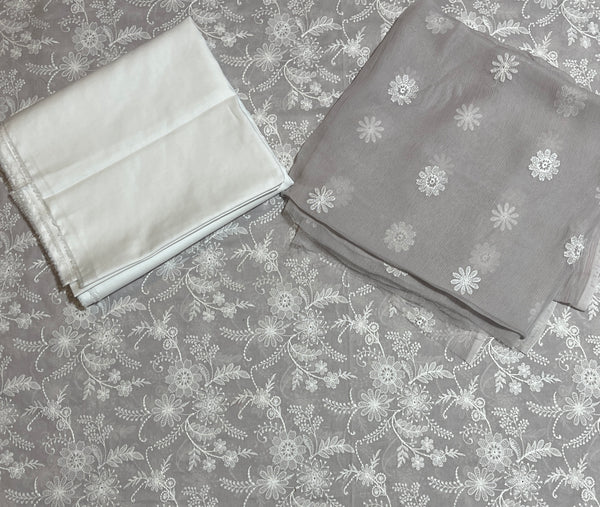 Khoobsurat emb 3pc suit swiss lawn