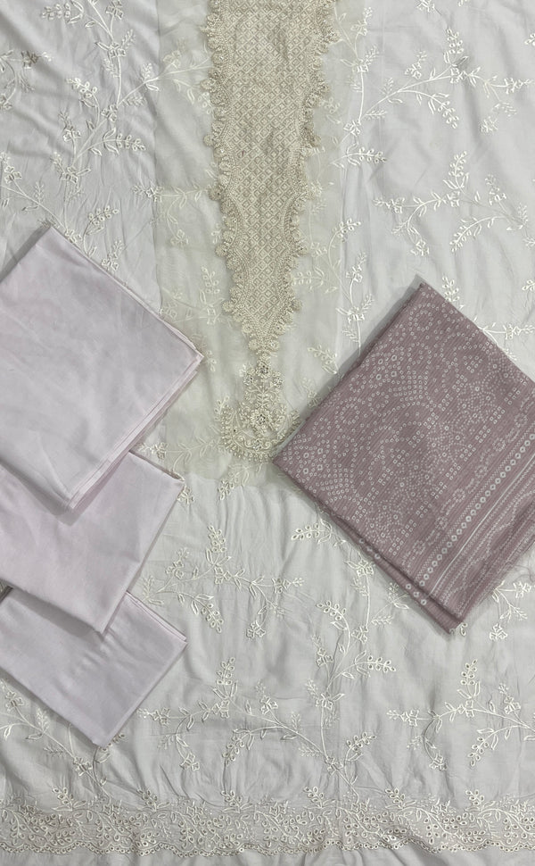Cross stitch emb 3pc suit lawn