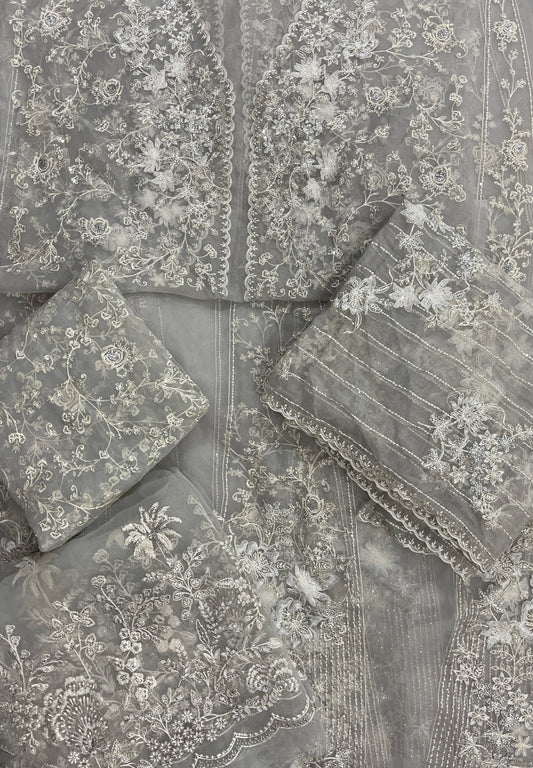 Cross stitch formal maxi organza dupatta 2.5 yard