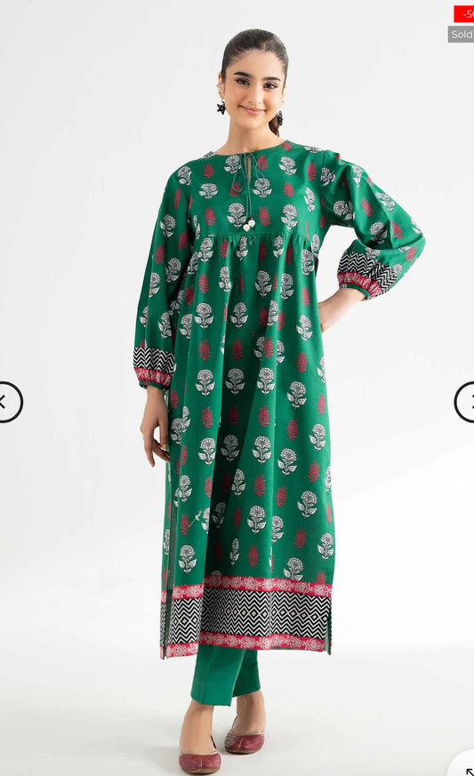 Nishat printed lawn 2pc shirt trouser