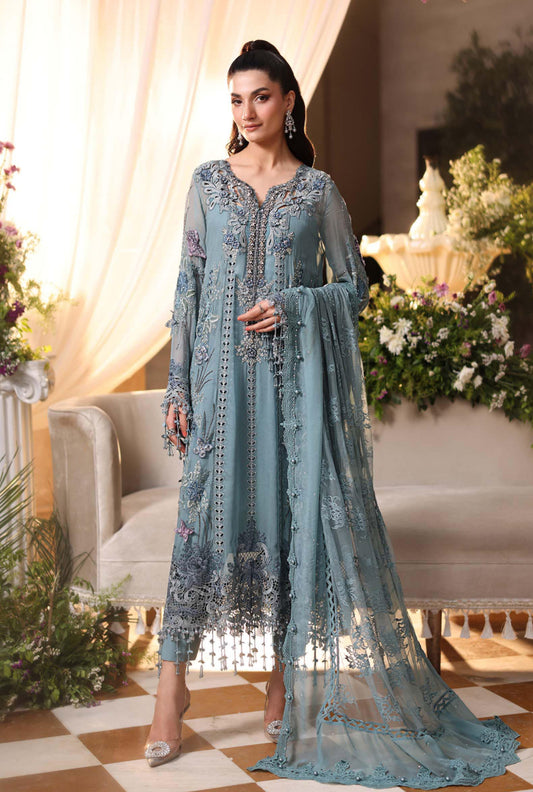 Same as Maria B Embroidered Luxury Chiffon Unstitched 3Pc Suit