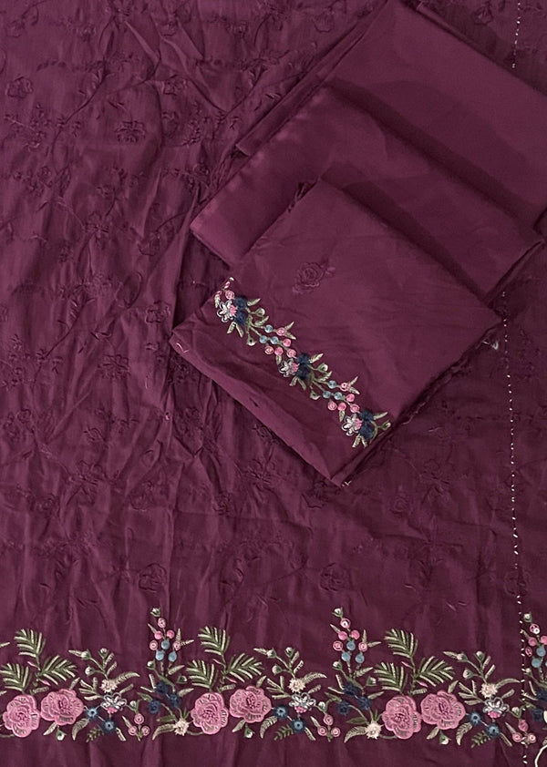 Cross stitch b fresh emb 2pc suit khadar front py jor