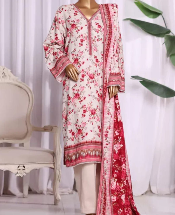 Binsaeed printed Khaddar 3pc