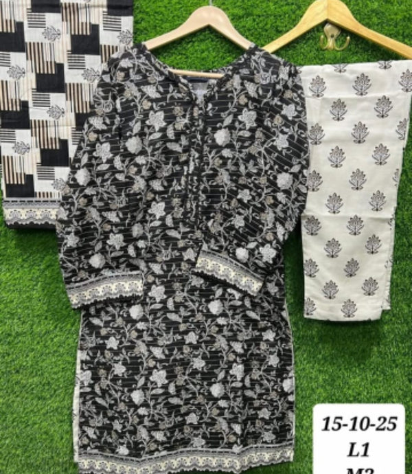 Binsaeed printed Khaddar 3pc