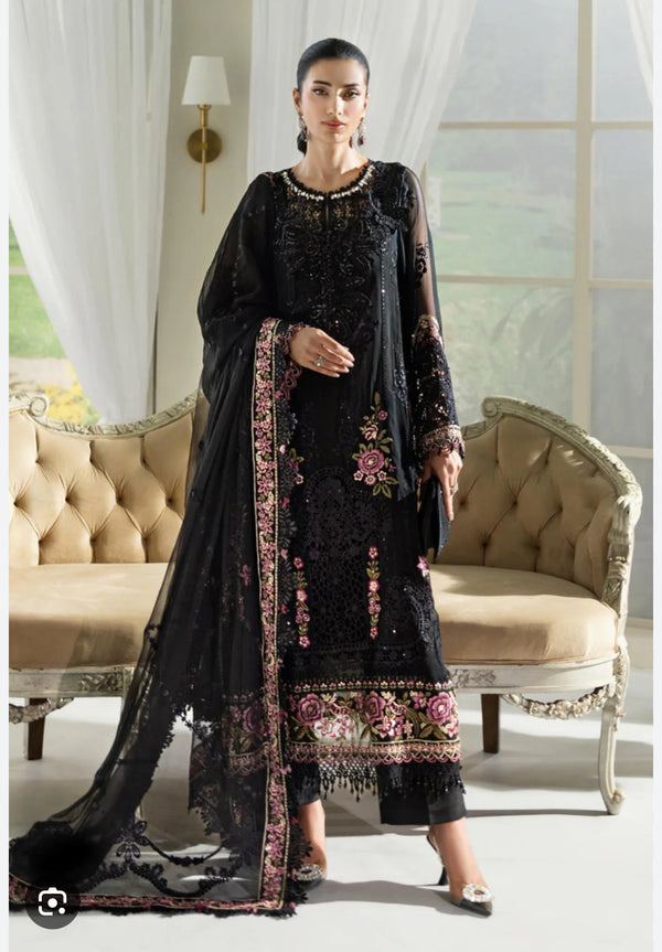Same as hussain rehar formal 3pc suit chiffon unstitch