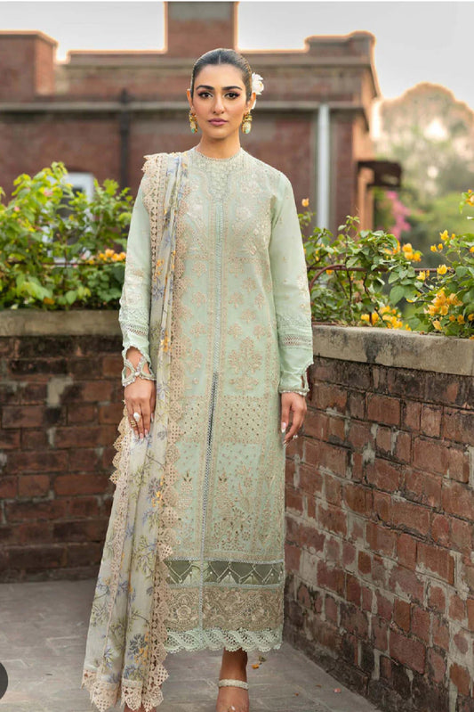💯 Original Maryam Hussain luxury lawn 3pc suit unstitch