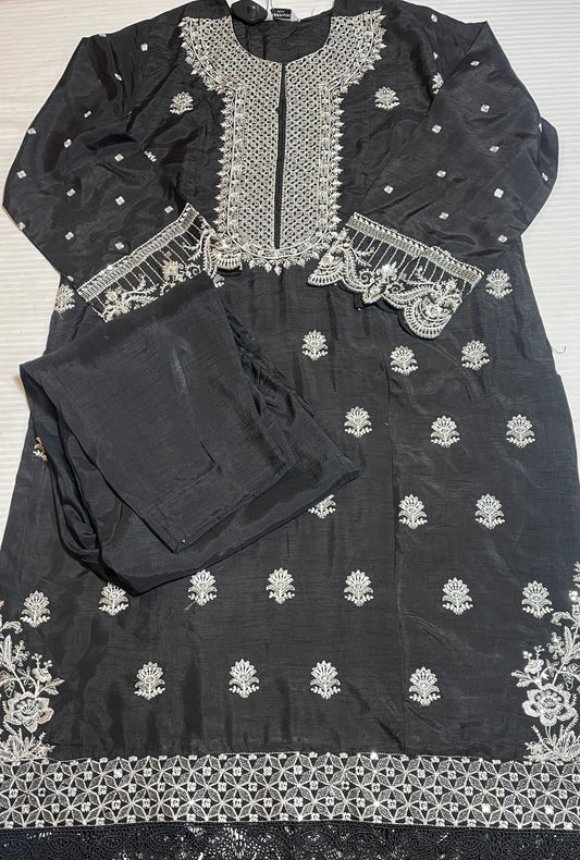 Sapphire formal 2pc suit rawsilk
