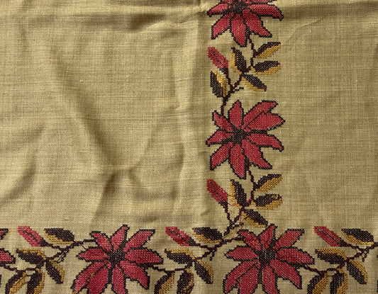 Pashmina wool emb shawl
