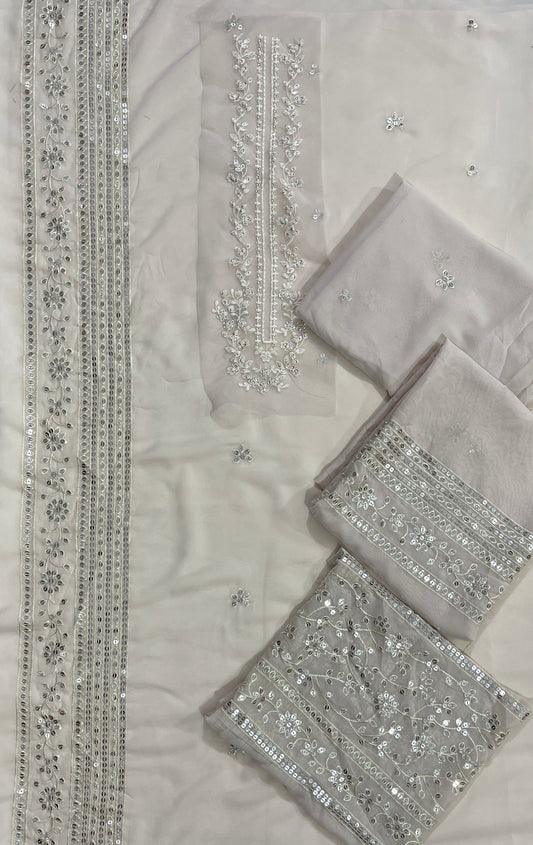 Cross stitch formal shirt chiffon with slip