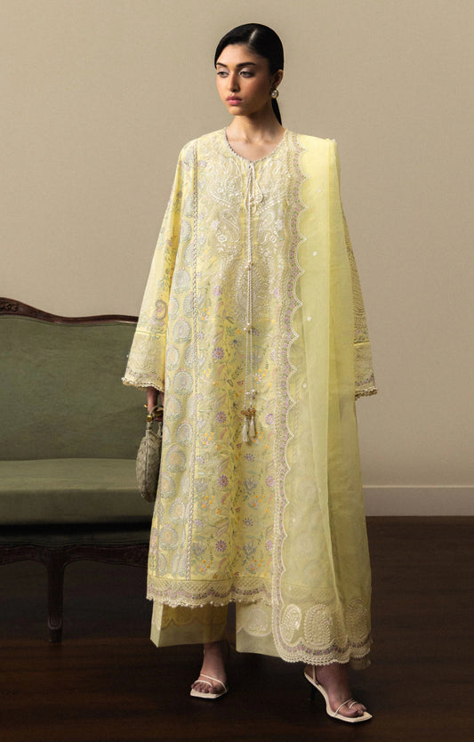 Same as zara shahjahan emb lawn 3pc with organza dupatta unstitch