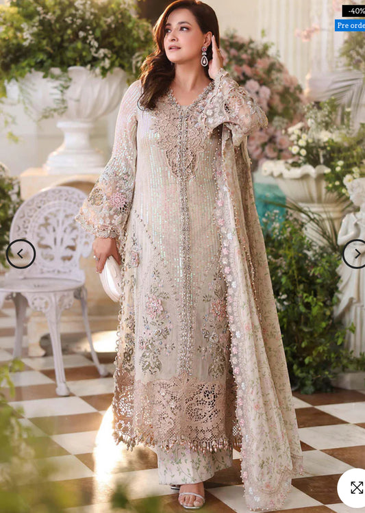 Same as Maria B formal 3pc suit chiffon Advance Booking & Advance payment