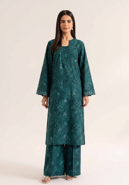 Nishat printed lawn cambric 2pc shirt trouser