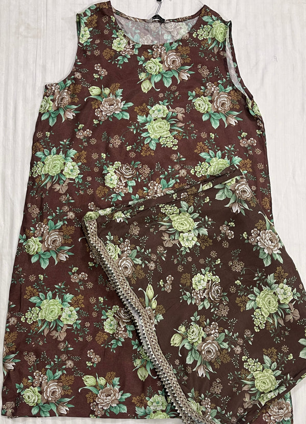 Sapphire printed 2pc suit linen