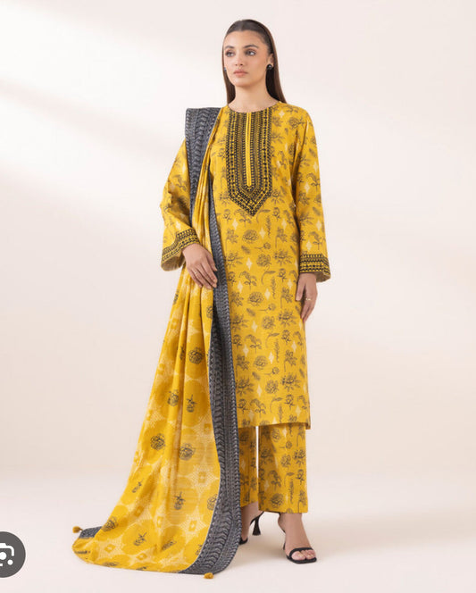 Sapphire emb Khaddar shirt chest 20.5 length 44